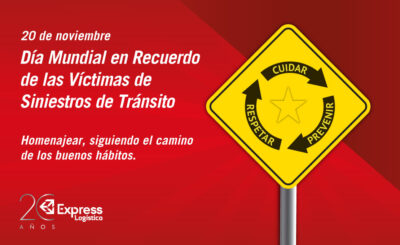 20 DE NOVIEMBRE – DÍA MUNDIAL EN RECUERDO DE LAS VÍCTIMAS DE SINIESTROS DE TRÁNSITO